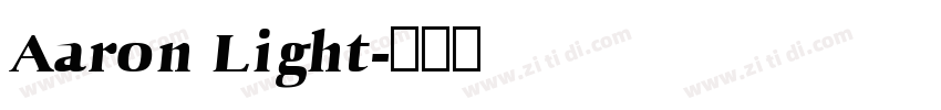 Aaron Light字体转换